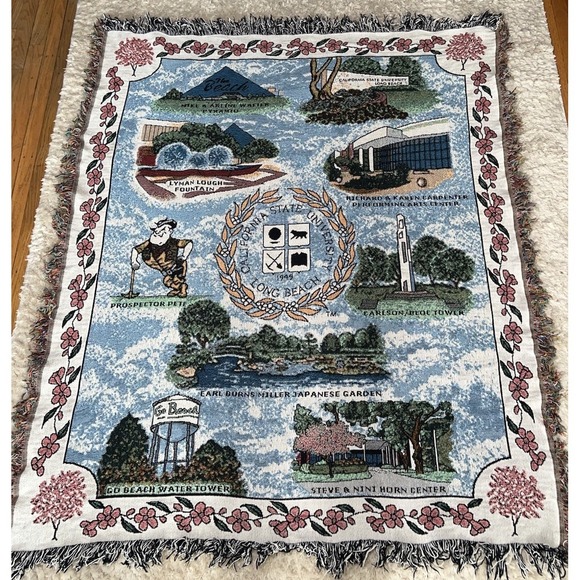 Other - California State University Long Beach 1949 Jacquard Woven Throw Blanket XL